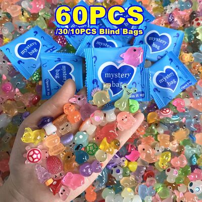 10/30/60PCS Surprise Blind Bags Luminous Animal Mushroom Fig