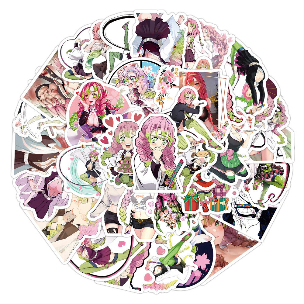 50PCS Demon Slayer Kanroji Mitsuri Anime Sticker DIY Phone L