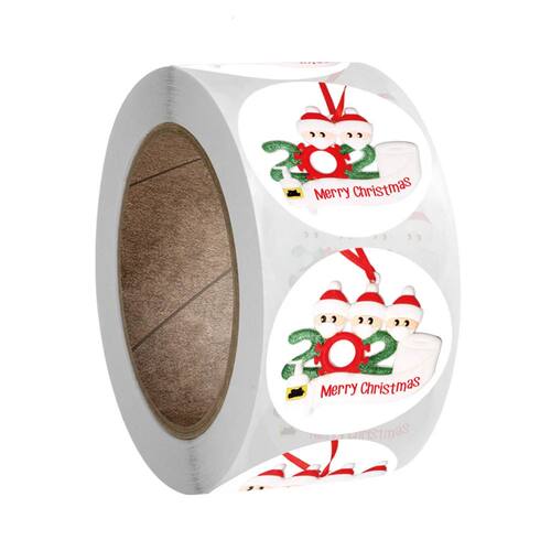 50-500pcs Merry Christmas Stickers Christmas e Elk Candy Bag