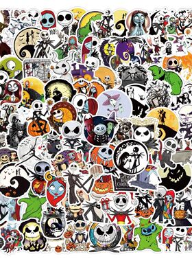 60/120PCS The Nightmare Before Christmas Halloween Stickers