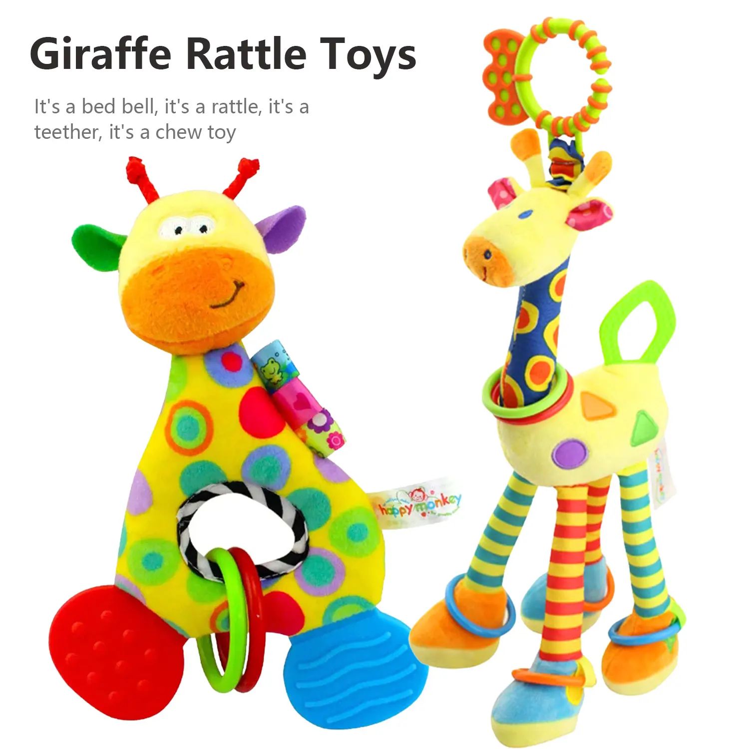 6Types Baby handheld toys rattle music Teether can bite Baby