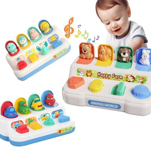 Interactive Activity Pop Up Toy for Babies Cause and Effect