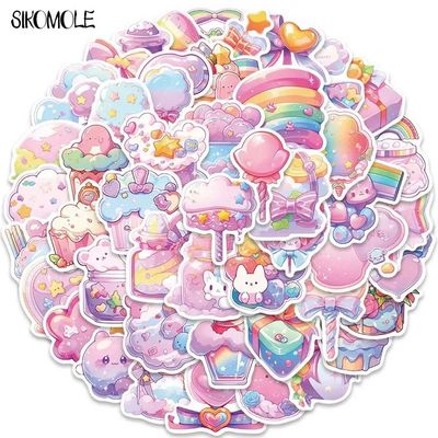 10/30/50PCS Cartoon Pink Cute Candy Item Stickers Kawaii DIY