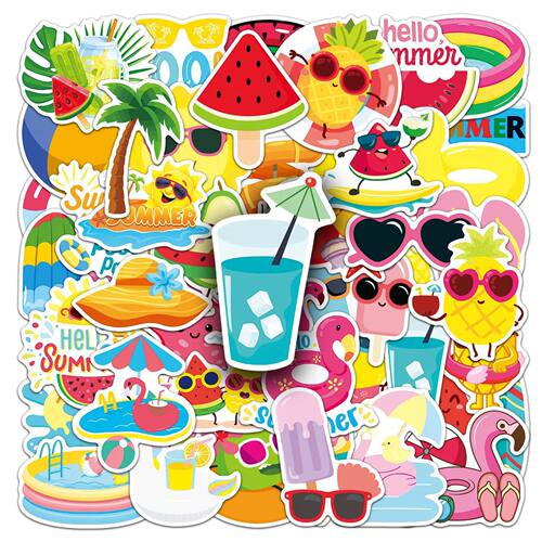 50PCS Funny Summer Graffiti Sticker Little fresh Beach Decal