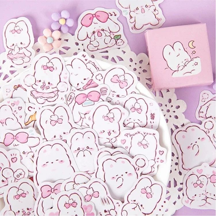 45 Pcs/box Cute Rabbit Daily Kawaii Decoration Stickers Plan