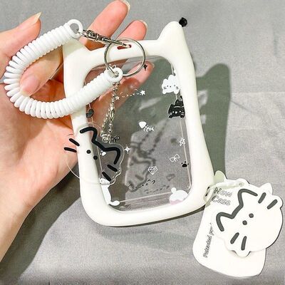 3inch Photocard Holder Bag Display Pendant Keychain Photo Ca