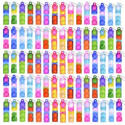 10/20/30/80/150 Pcs Mini Pop Keychain Fidget Toy - Sensory f