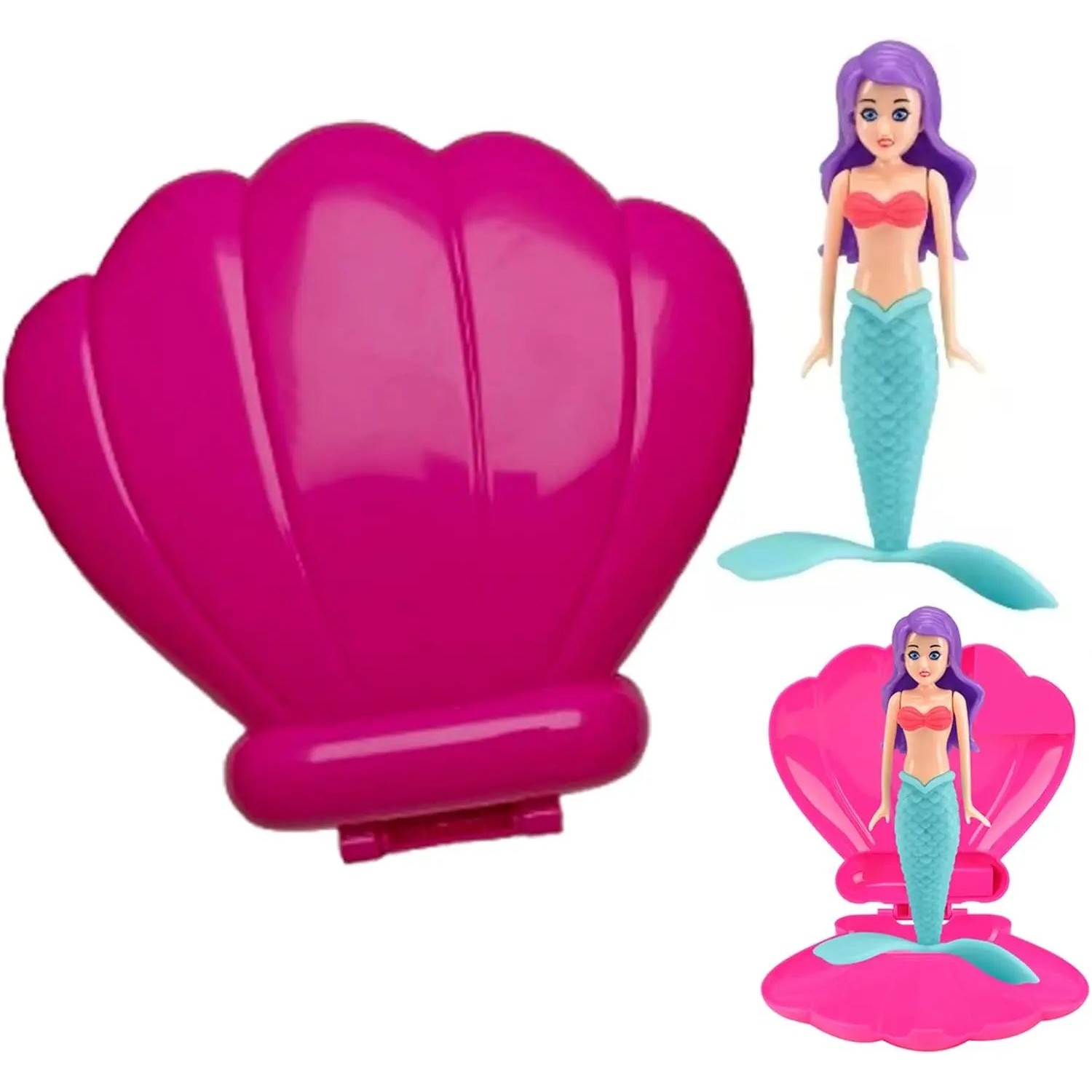 Mermaid Pool Toy Shell Funny Spin Princess Floats Summer Swi