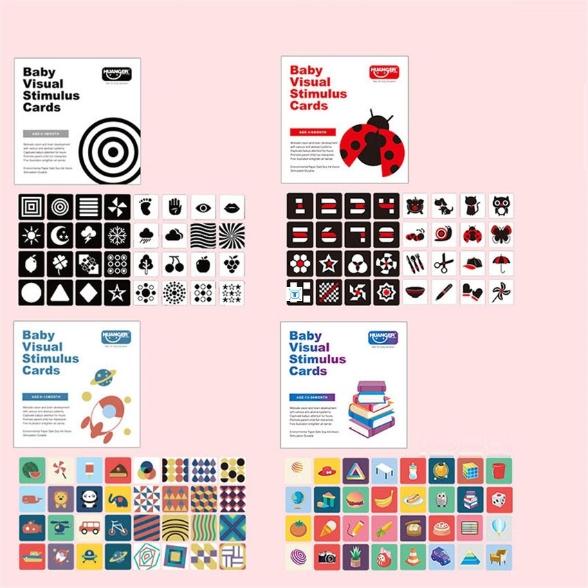 Baby Visual Stimulation Flash Card Montessori Educational