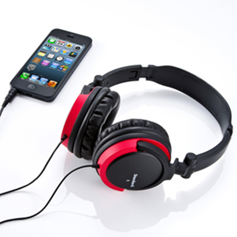 日本sanwa电脑头戴式耳机有线便携折叠立体声音乐手机平板笔记本