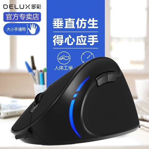 人体工学鼠标大手有线垂直立式