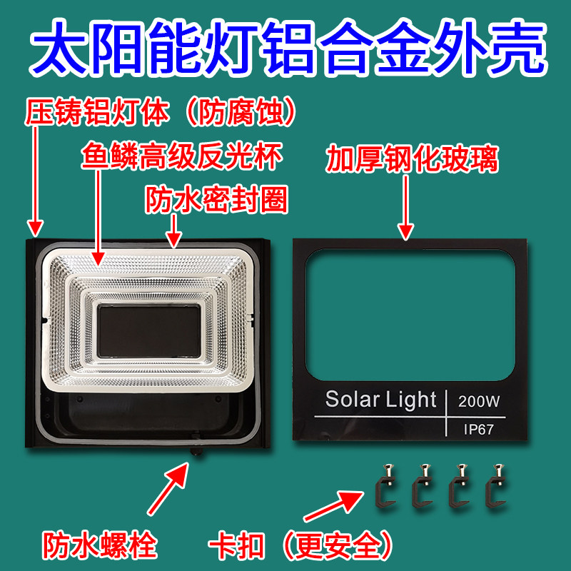 太阳能灯铝合金灯头外壳空壳diy套件外罩全壳空盒子配件大全套件,五金/工具,太阳能灯,淘宝优惠券,粉丝福利购,淘宝优惠卷