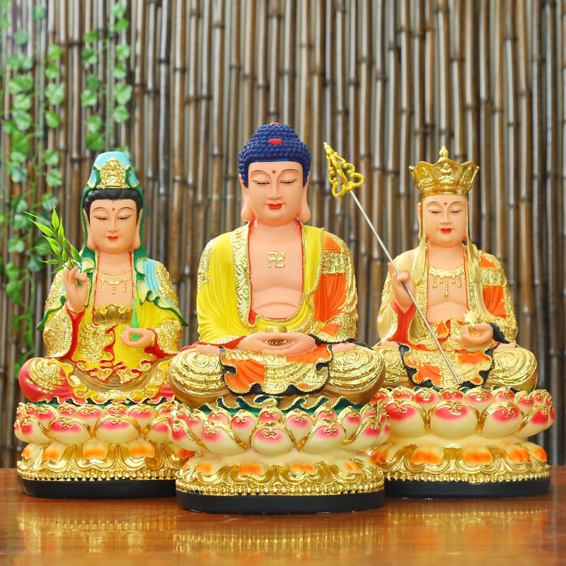 华音殿新款娑婆三圣佛像