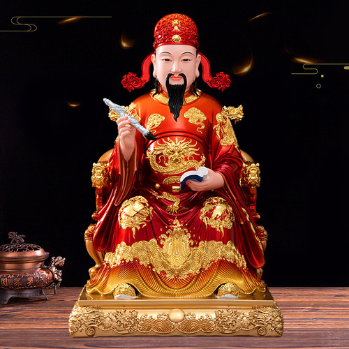 树脂材质喷彩工艺文昌帝君佛像