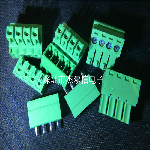 接线端子 WJ15EDGK-3.5-04P 4P孔座母座3.5mm 公母配套直针耐高温