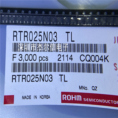 RTR025N03TL RTR025N03 丝印QZ ROHM SOT-23 全新进口原装 可直拍