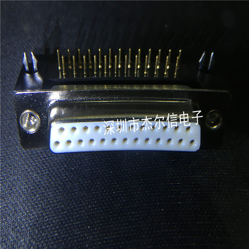 DB25 母头 焊板式 弯针 90度 双排 DB25母座 镀金 全新原装可直拍