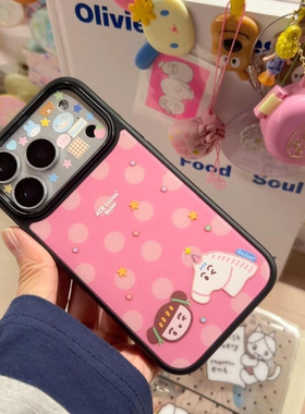 美饰美壳新年小粉马适用iPhone16/17Pro苹果手机壳15/14/13防摔11