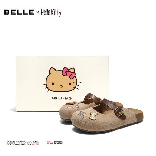 百丽厚底包头凉拖鞋吐司鞋女鞋
