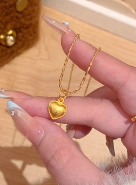 香港设计师金色爱心项链