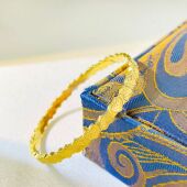 62N波光粼粼镯子韩版 越南沙金龙鳞爱心手镯女款 小众高级感饰品