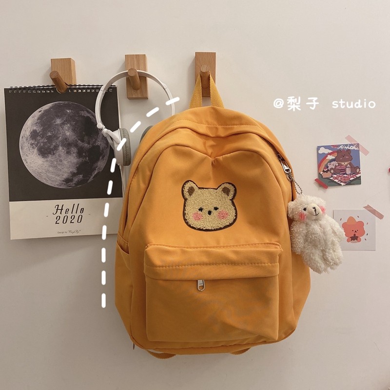KOREAN INS CUTE CARTOON BEAR VINTAGE SHOULDER BAG JAPANESE HARAJUKU GIRL SCHOOL BAG CHIC SOFT SISTER BACKPACK