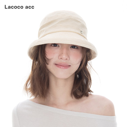 Lacoco日系简约透气渔夫帽女