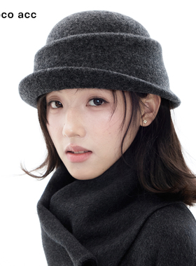 Lacoco高品质纯羊毛礼帽女