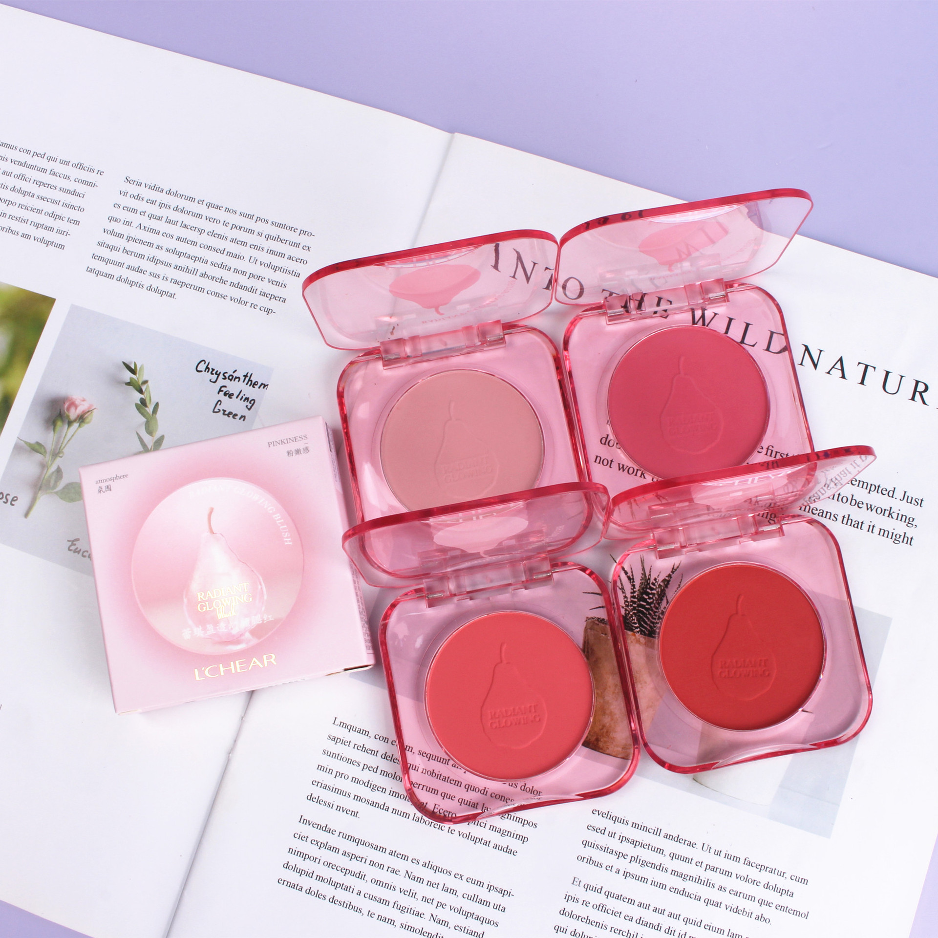 蕾琪盈透焕颜腮红细腻均匀上色易晕染服帖四色可选