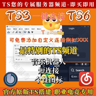 Teamspeak3搭建ts6语音服务器频道搭建连接中文官方原版账号连接