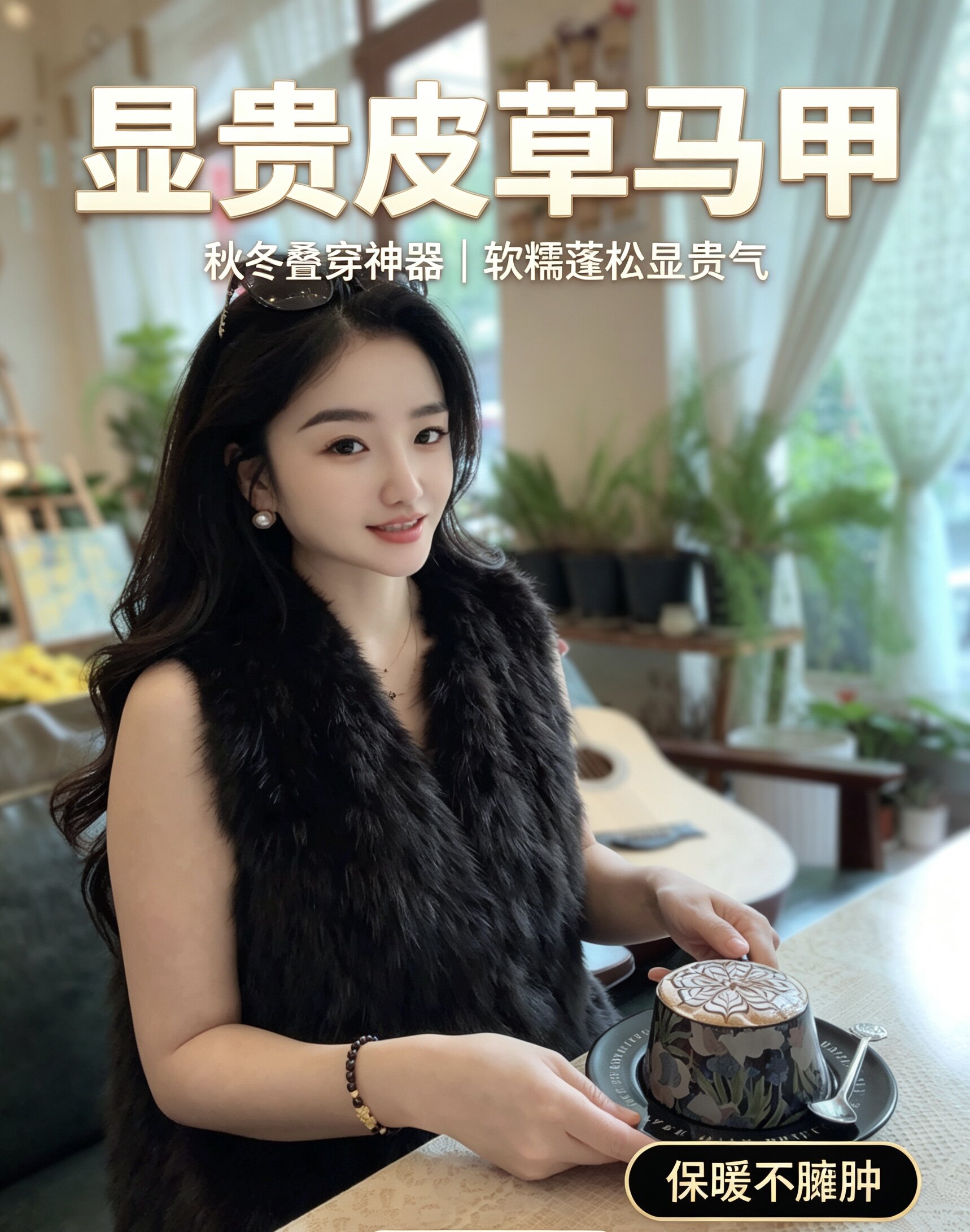 2026新款皮草马甲女短款俄罗皮草