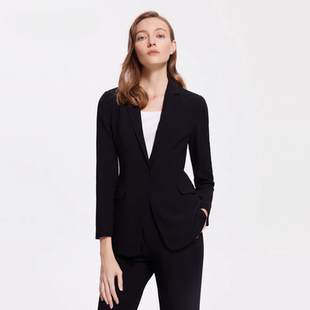 女款2025年开春新款上衣西装外套女今年流行女装春装黑色装西衣服