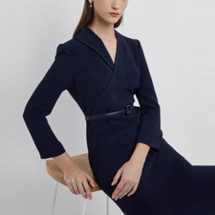 女装气质工装女士裙子春季连衣裙女春秋收腰气质高级感连身裙