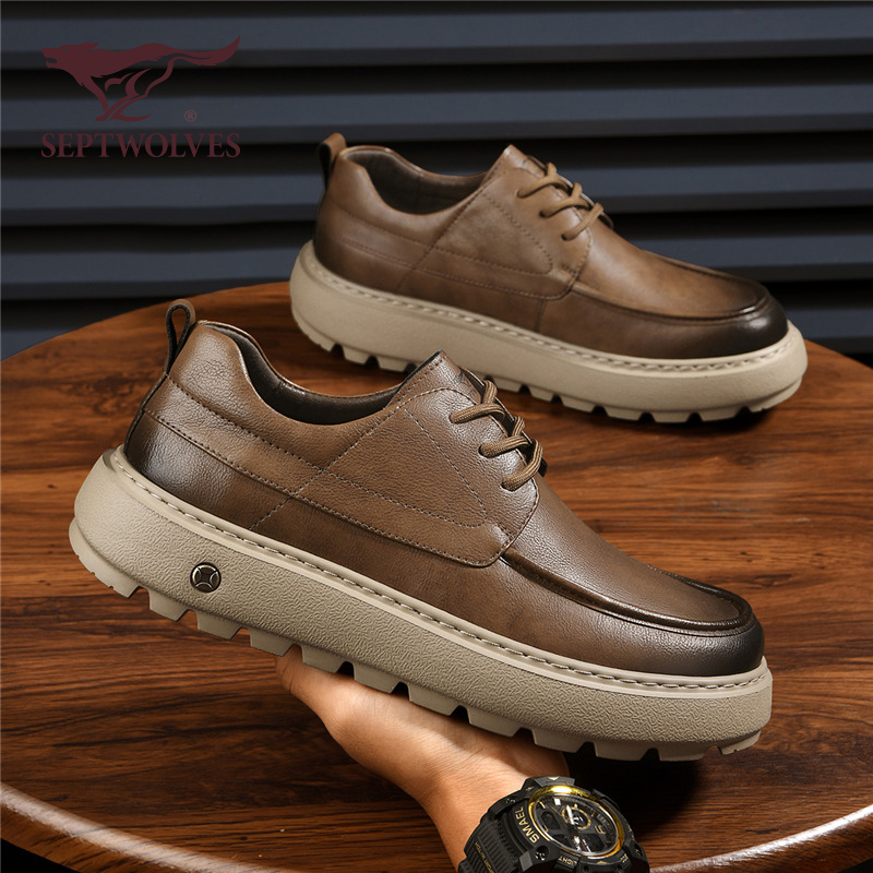七匹狼男士休闲皮鞋2025新款秋季