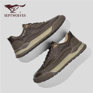 七匹狼马丁靴男款 英伦风高级感潮流2025新款 男靴厚底增高工装 鞋