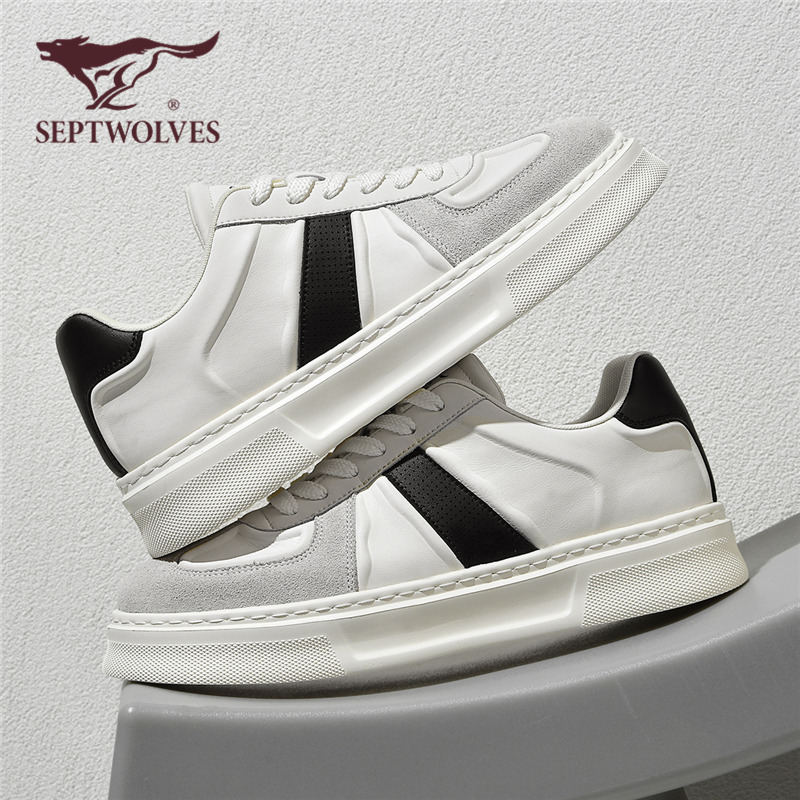 七匹狼春季新款潮流休闲小白鞋