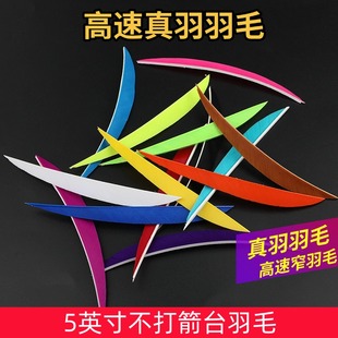 高速真羽羽毛碳箭木箭竹箭铝箭用箭羽反曲弓复合弓用窄羽毛打靶羽