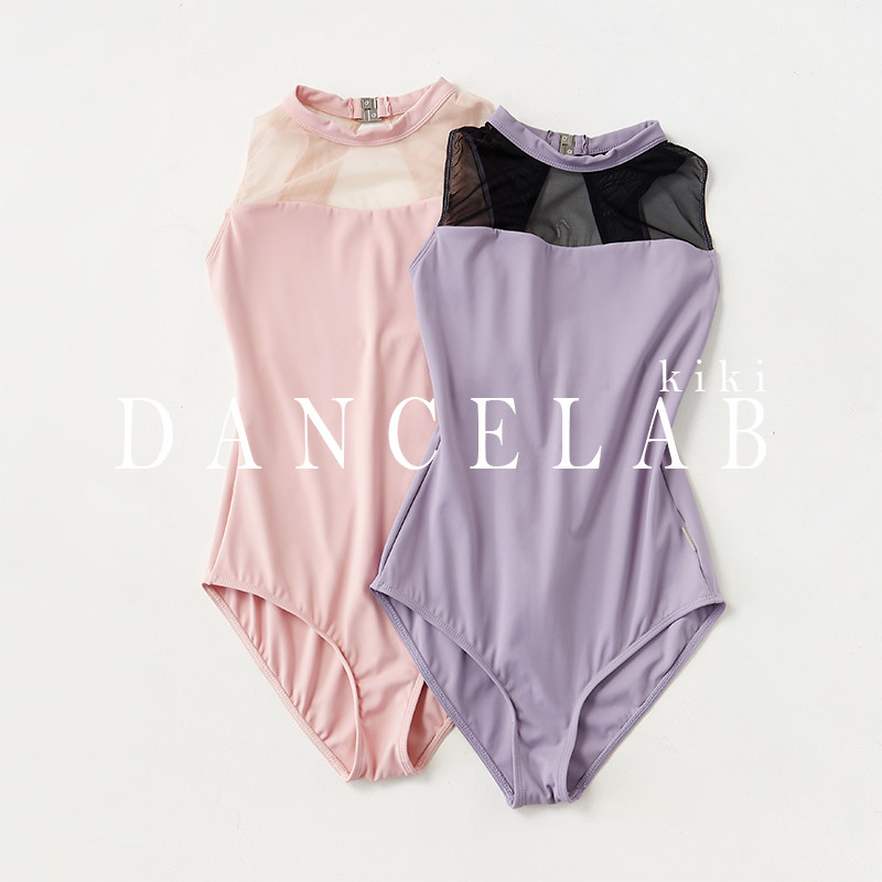 dancelabkiki芭蕾舞练功服形体服空中瑜伽紧身连体网纱无袖Ava