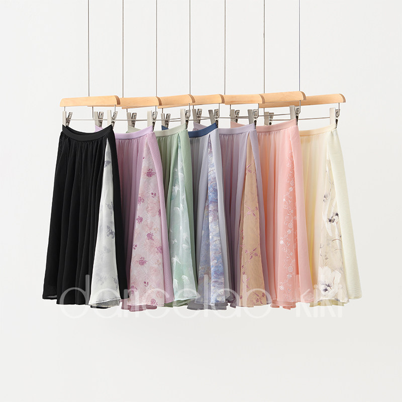 dancelab kiki芭蕾舞练功印花长裙排练裙21号