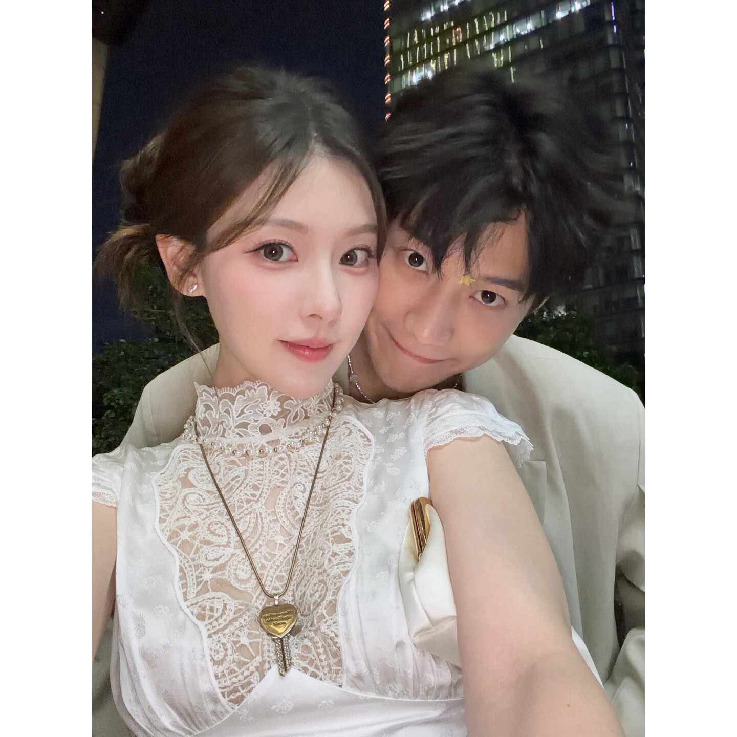 一枝南南千金风蕾丝立领缎面上衣女修身刺绣高级感晚礼服女装法式图片