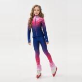 女童花样滑冰训练服套装 溜冰服高弹力透气加绒保暖面料儿童表演服