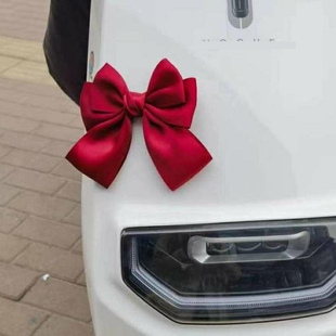 电动车装饰蝴蝶结摩托机车后座少女心可爱尾贴小配件网红立体超仙