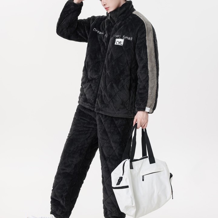 家居服珊瑚绒睡衣冬款2025冬加绒