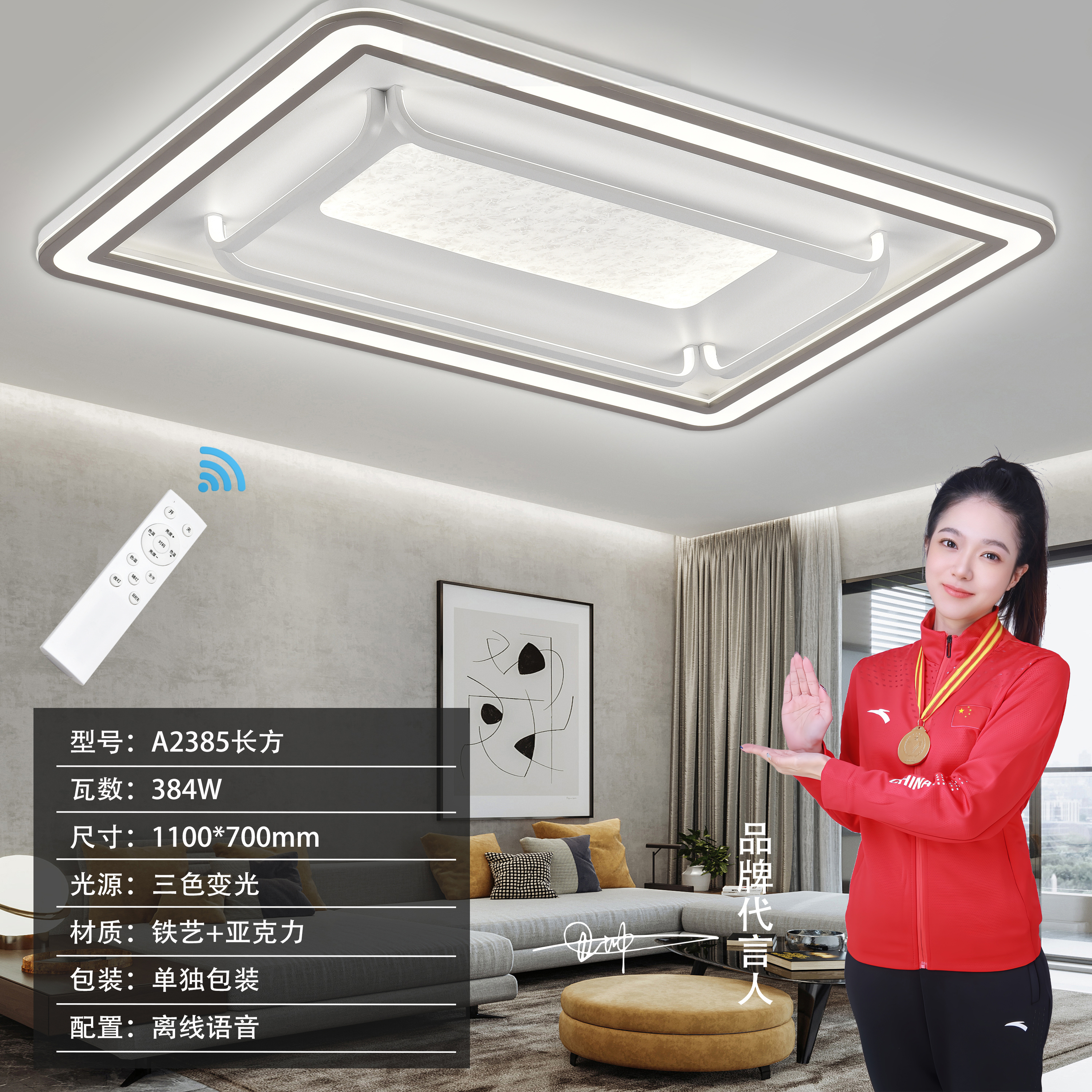 客厅灯节能护眼语音控制高质量