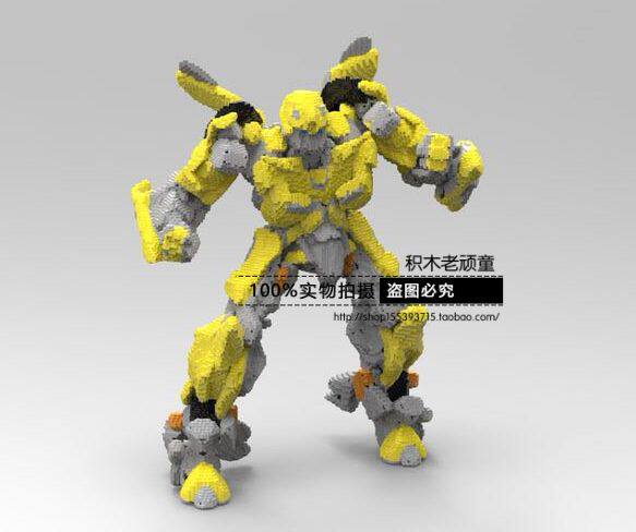 创意搭建积木模型高大型变形金刚