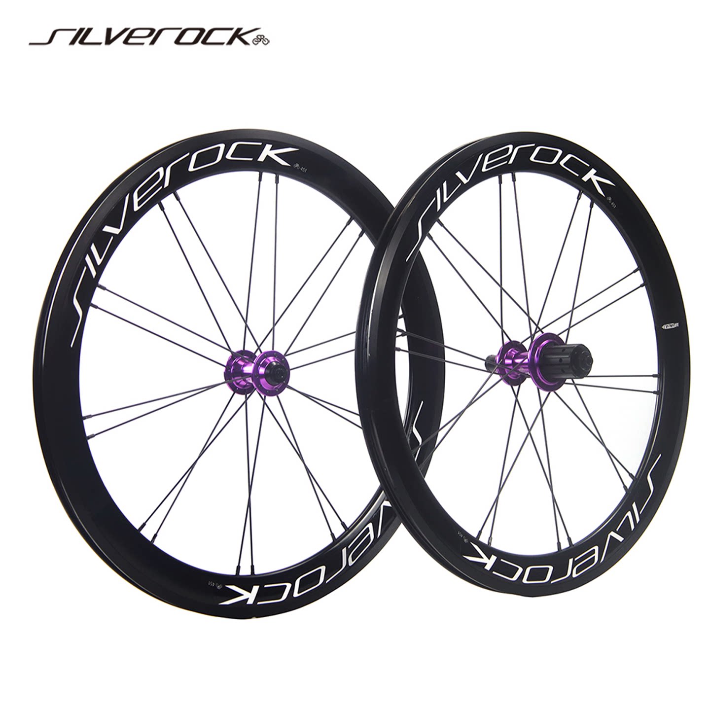 SILVEROCK SR40铝轮20寸406 451星芒圈刹小轮车折叠自行车轮组