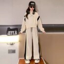 订产品不退不换女童套装 两件套 春秋运动洋气炸街网红休闲阔腿裤
