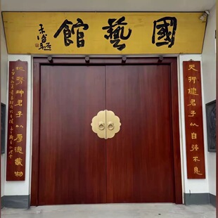 仿古实木进户大门雕刻门神菠萝格海棠木庭院寺庙祠堂别墅四合院