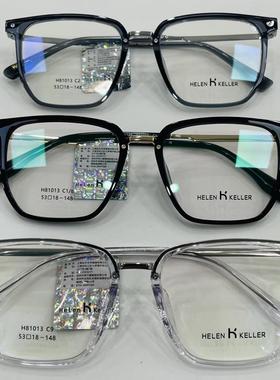 明星同款新款H81013近视镜框超轻男女金属光学眼镜架配防蓝光片