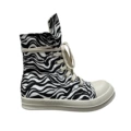 Zebra Print Canvas High Top